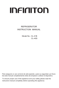 Handleiding Infiniton CL-40D Koelkast