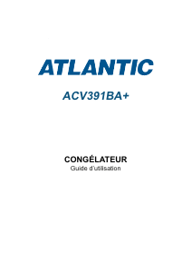 Mode d’emploi Atlantic ACV391BA+ Congélateur