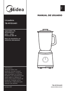 Manual de uso Midea TB-M115XAR1 Batidora