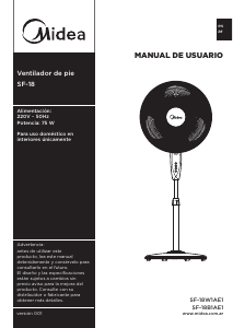 Manual de uso Midea SF-18W1AE1 Ventilador