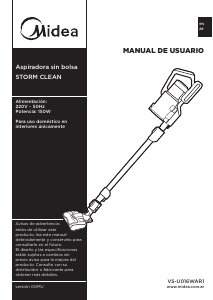 Manual de uso Midea VS-U016WAR1 Aspirador