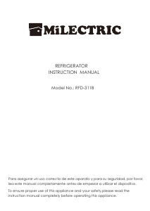 Manual de uso Milectric RFD-311B Frigorífico combinado