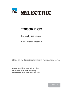 Manual de uso Milectric RFD-210B Frigorífico combinado