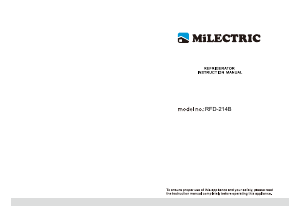 Manual Milectric RFD-214B Frigorífico combinado