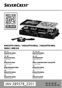 Használati útmutató SilverCrest IAN 389578 Raclette grillsütő