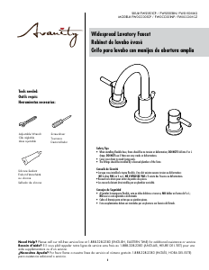 Manual Avanity FWS1501MG Positano Faucet
