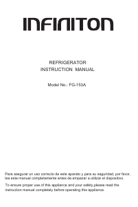 Manual de uso Infiniton FG-153A Refrigerador