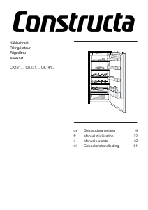 Bedienungsanleitung Constructa CK141NSE0 Kühlschrank