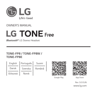 Bruksanvisning LG TONE-FP8W Hörlurar