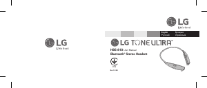 Руководство LG HBS-810 Tone Ultra Головная гарнитура