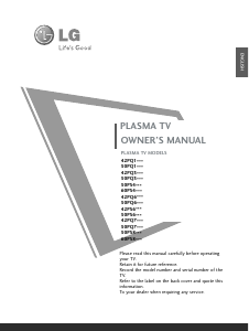 Handleiding LG 42PQ30RC Plasma televisie