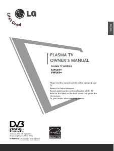 Manual LG 50PG6900 Plasma Television
