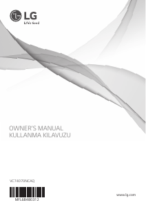 Kullanım kılavuzu LG VC74070NCAQ Elektrikli süpürge