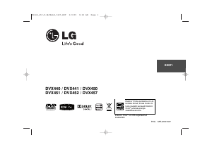 Kasutusjuhend LG DVX450 DVD-mängija