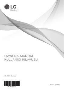 Kullanım kılavuzu LG VS8401SCW Elektrikli süpürge