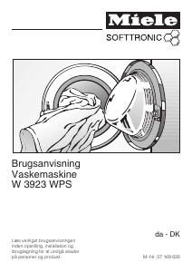 Brugsanvisning Miele W 3923 WPS Vaskemaskine