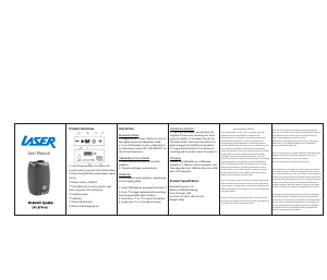 Manual Laser SPK-BTPH19-BLK Speaker