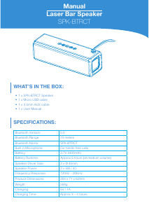 Handleiding Laser SPK-BTRCT-GRY Luidspreker