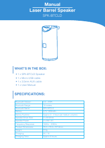 Manual Laser SPK-BTCLD-ORG Speaker
