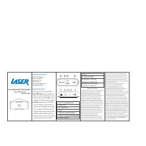 Handleiding Laser SPK-BTTUBE-CMO Luidspreker