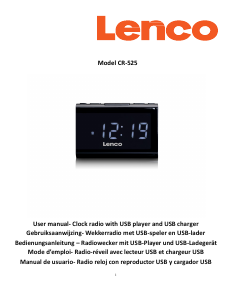 Manual Lenco CR-525BK Alarm Clock