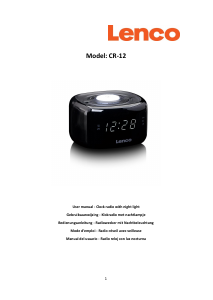 Manual Lenco CR-12BK Alarm Clock