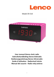 Manual Lenco CR-510PK Alarm Clock Radio