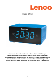 Mode d’emploi Lenco CR-520BU Radio-réveil