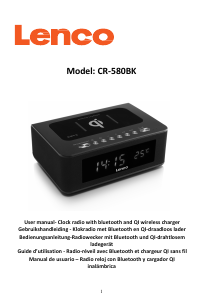Manual Lenco CR-580BK Alarm Clock Radio