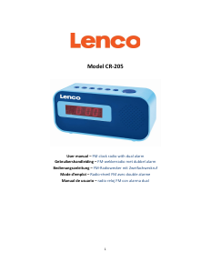 Manual Lenco CR-205BU Alarm Clock Radio