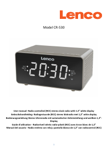 Manual Lenco CR-530TP Alarm Clock Radio
