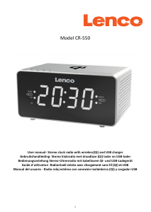 Manual Lenco CR-550BK Alarm Clock Radio