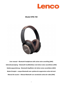 Mode d’emploi Lenco HPB-730BN Casque