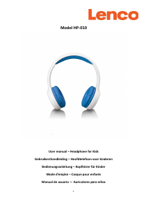 Manual Lenco HP-010BU Headphone