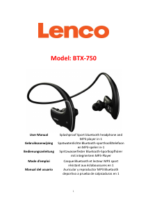 Handleiding Lenco BTX-750BK Koptelefoon