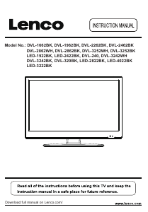 Bedienungsanleitung Lenco DVL-2462BK LED fernseher