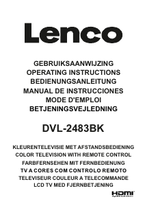 Bedienungsanleitung Lenco DVL-2483BK LED fernseher