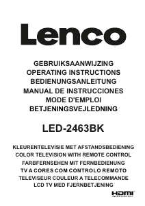 Mode d’emploi Lenco LED-2463BK Téléviseur LED