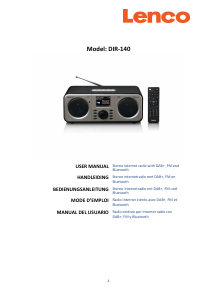 Mode d’emploi Lenco DIR-140WD Radio