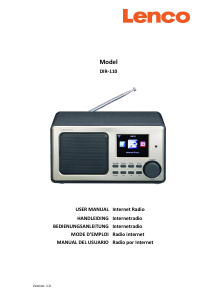 Mode d’emploi Lenco DIR-110BK Radio