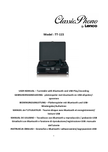 Manual de uso Lenco TT-115CR Giradiscos