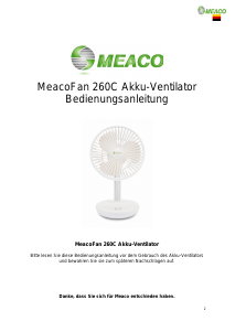 Bedienungsanleitung Meaco 260C Ventilator