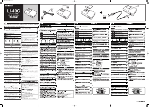 Manual de uso Olympus LI-40C Cargador de batería