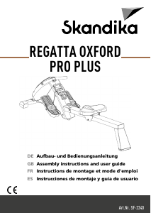 Manual de uso Skandika SF-2240 Regatta Oxford Pro Plus Máquina de remo