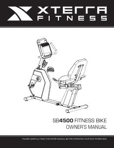 Manual XTERRA SB4500 Exercise Bike