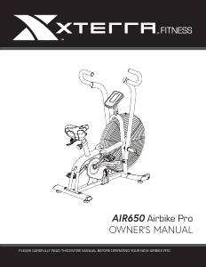 Handleiding XTERRA AIR650 Hometrainer
