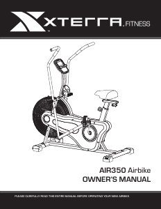 Manual XTERRA AIR350 Exercise Bike