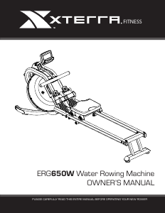Manual XTERRA ERG650W Rowing Machine