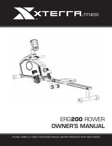 Manual XTERRA ERG200 Rowing Machine