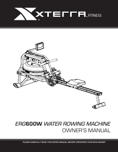 Manual XTERRA ERG600W Rowing Machine